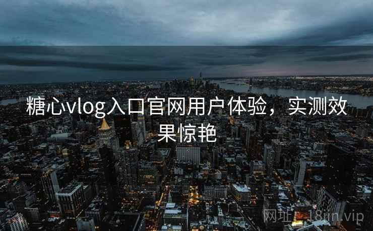 糖心vlog入口官网用户体验，实测效果惊艳
