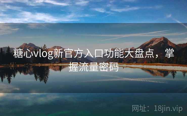 糖心vlog新官方入口功能大盘点，掌握流量密码