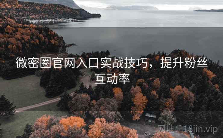 微密圈官网入口实战技巧，提升粉丝互动率